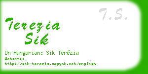 terezia sik business card